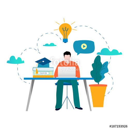 500x500 Education, Online Training Courses, Distance Education Vector