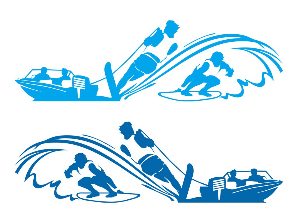 1024x765 Waterskiing And Surf Layouts Vector Art Graphics