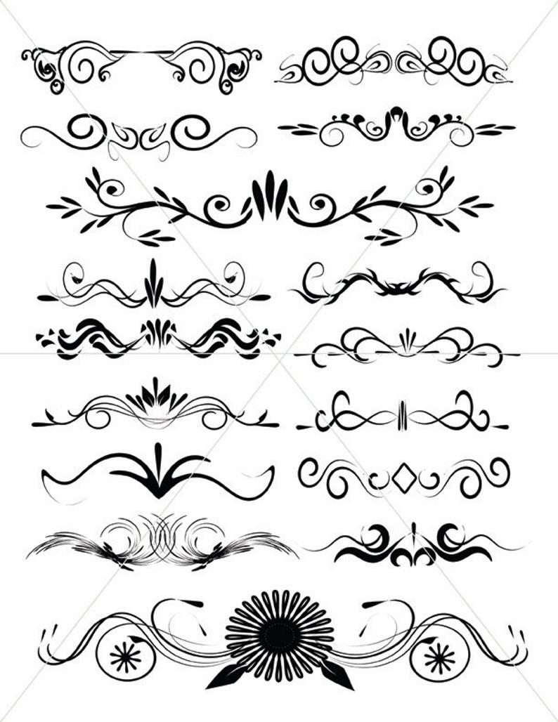 Scalabe Vector Graphics Divider Lines Fancy Swirls And Etsy 794x1028 Scalabe Vector Graphics Divider Lines Fancy Swirls And Etsy