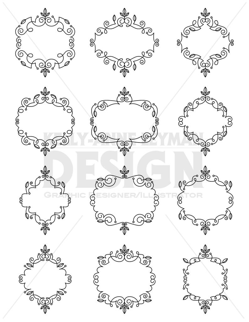 Swirl Digital Labels Clipart Set Digital Frames Digital Etsy 794x1028 Swirl Digital Labels Clipart Set Digital Frames Digital Etsy