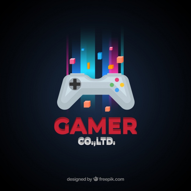 626x626 Video Game Logo Template With Joystick Vector Free Download