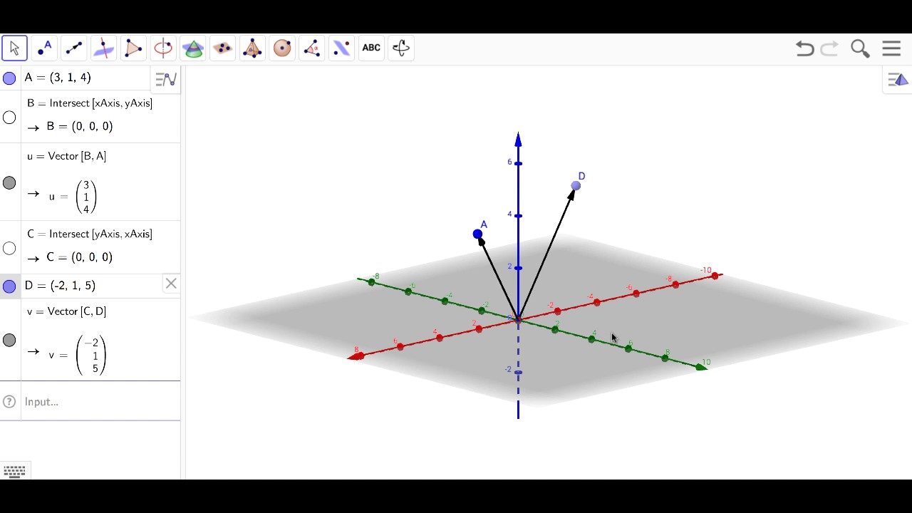 1280x720 Plotting Points And Vectors In With Geogebra