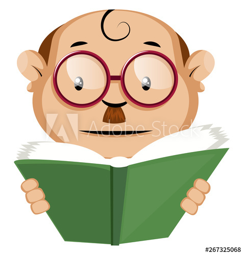 478x500 Funny Human Emoji Reading A Green Book, Illustration, Vector
