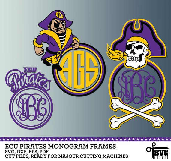 570x534 Ecu Pirates Monogram Frames Vector Digital Cut