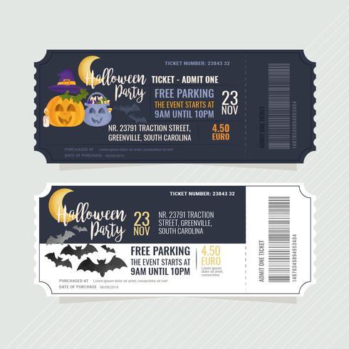 490x490 Vector Halloween Party Tickets Stock Images
