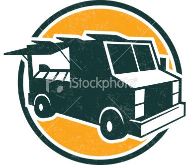 380x331 Logo Style Illustration Of A Food Truck With Light Grunge Look