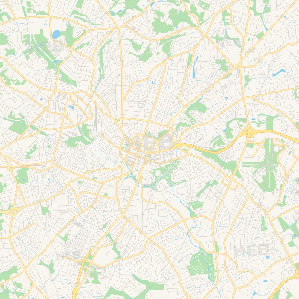 1000x1000 Empty Vector Map Of Greenville, South Carolina, Usa Hebstreits