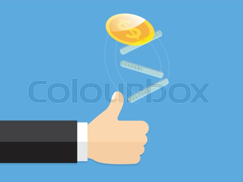 Hand Of Businessman Tosses A Gold Stock Vector Colourbox 800x600 Hand Of Businessman Tosses A Gold Stock Vector Colourbox