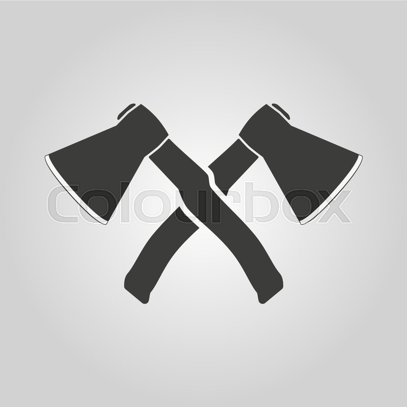 800x800 The Crossed Axes Icon Axe And Hack Stock Vector Colourbox