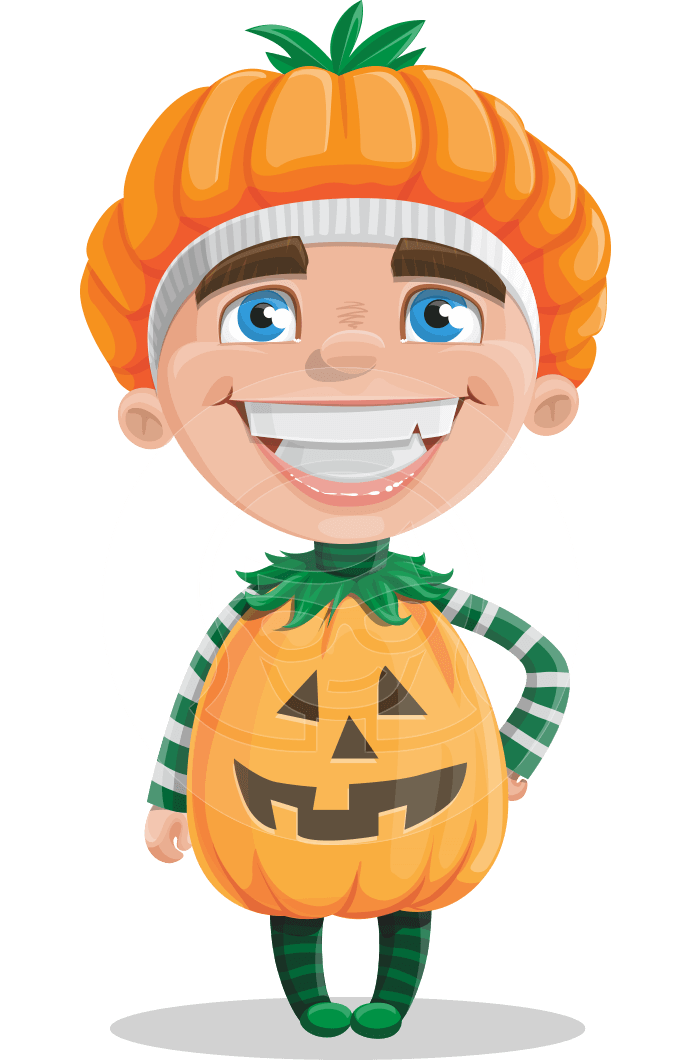 691x1060 Kid With Halloween Costume Cartoon Vector Character Aka Keat Trick