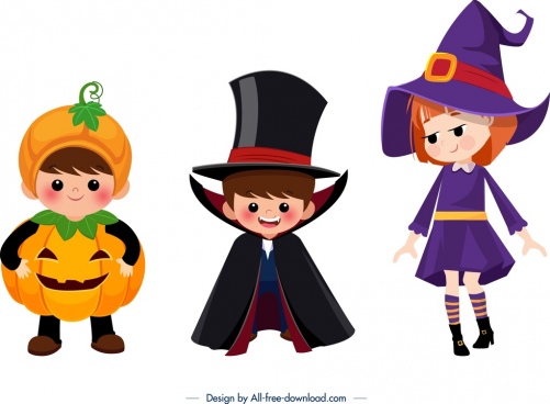 501x368 Kids Halloween Costumes Free Vector Download