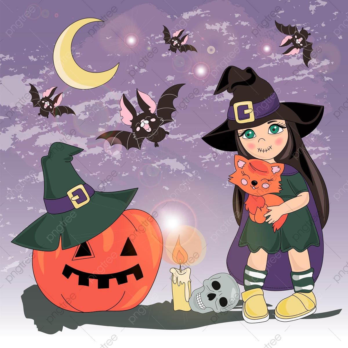 1200x1200 Halloween Costume Halloween Color Vector Illustration Set