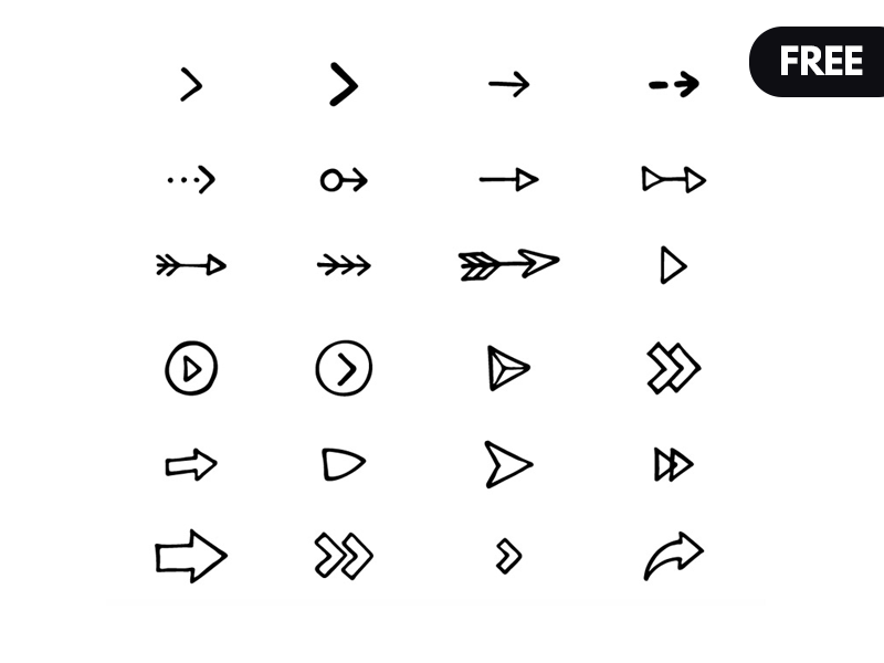 Free Vector Hand Drawn Arrow Set 800x600 Free Vector Hand Drawn Arrow Set