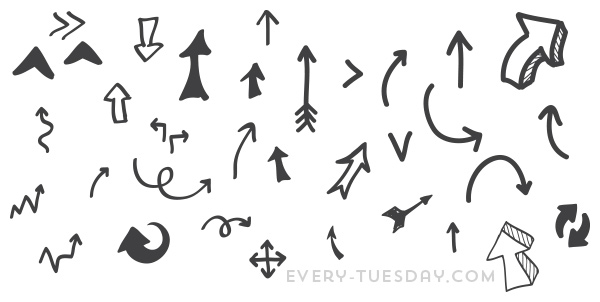 Freebie Hand Drawn Vector Arrows 600x302 Freebie Hand Drawn Vector Arrows