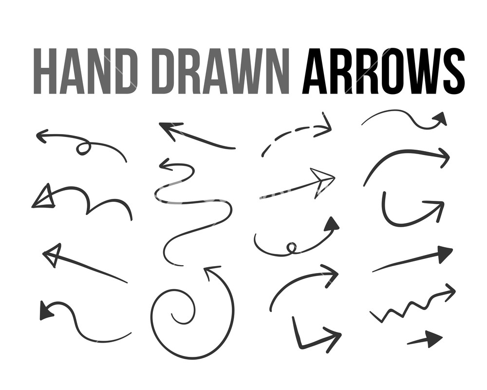 The Vector Hand Drawn Arrow Design Material Collection Set 1000x800 The Vector Hand Drawn Arrow Design Material Collection Set