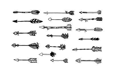 Doodle Hand Drawn Arrows Set Vector Hand Drawn Sketch Hunting 400x267 Doodle Hand Drawn Arrows Set Vector Hand Drawn Sketch Hunting
