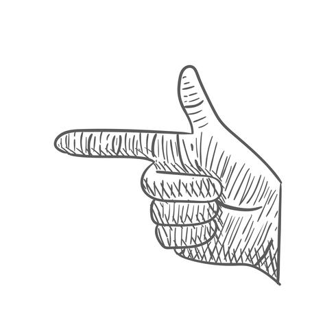 Hand Pointing Sign Like Gun Hand Drawing Doodle Hatching Sketch 490x490 Hand Pointing Sign Like Gun Hand Drawing Doodle Hatching Sketch