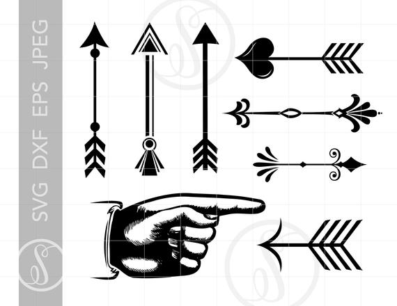 Arrows Clip Art Vector Hand Pointing Arrow Etsy 570x440 Arrows Clip Art Vector Hand Pointing Arrow Etsy