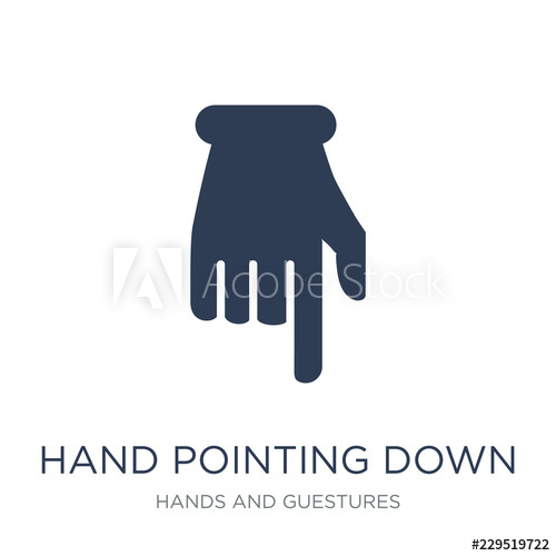 Hand Pointing Down Icon Trendy Flat Vector Hand Pointing Down 500x500 Hand Pointing Down Icon Trendy Flat Vector Hand Pointing Down