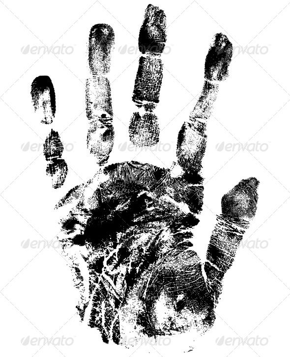 590x728 Hand Print Fonts Logos Icons Vector Hand, Human Icon