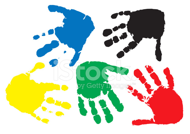 622x440 Hand Prints, Vector Stock Vector