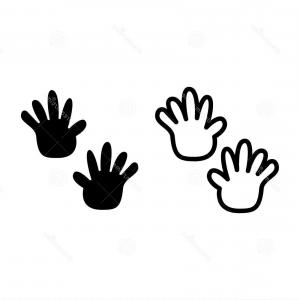 300x300 Handprint Hand Print Palm Impression Line Newwaysys