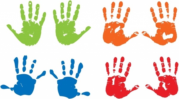 600x333 Handprint Free Vector Download