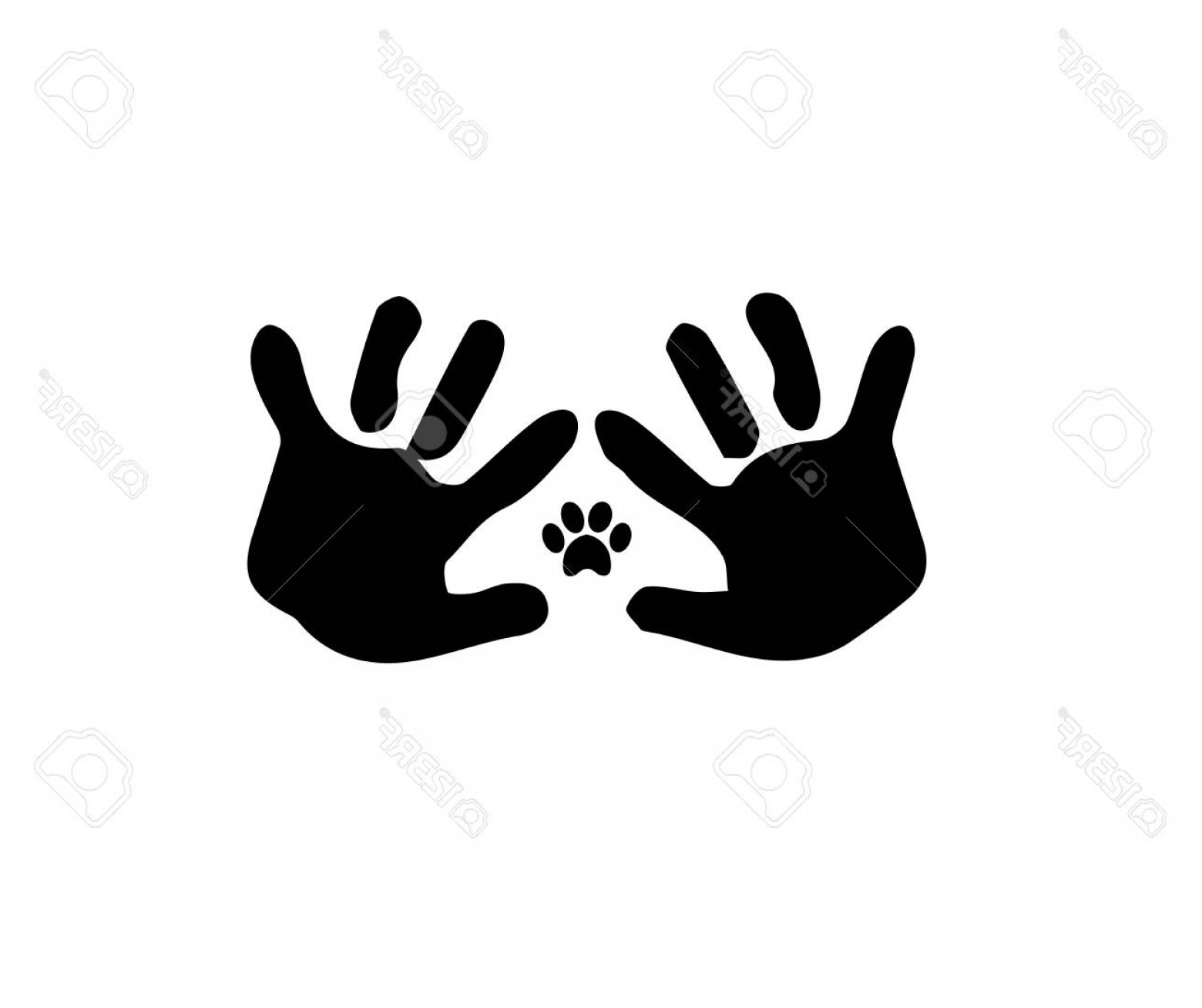 1560x1308 Photostock Vector Animal Pawprint Inside Of The Frame Made Of Baby