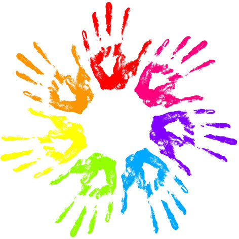 472x471 Colorful Hand Prints Design Vector Set Free Vector In Encapsulated