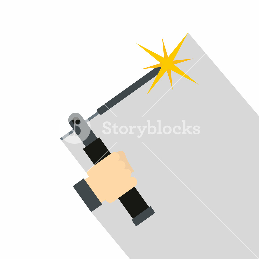 1000x1000 Mig Welding Torch In Hand Icon Flat Illustration Of Mig Welding