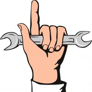 300x300 Hand Holding Spanner Wrench Torch Vector Catchsplace