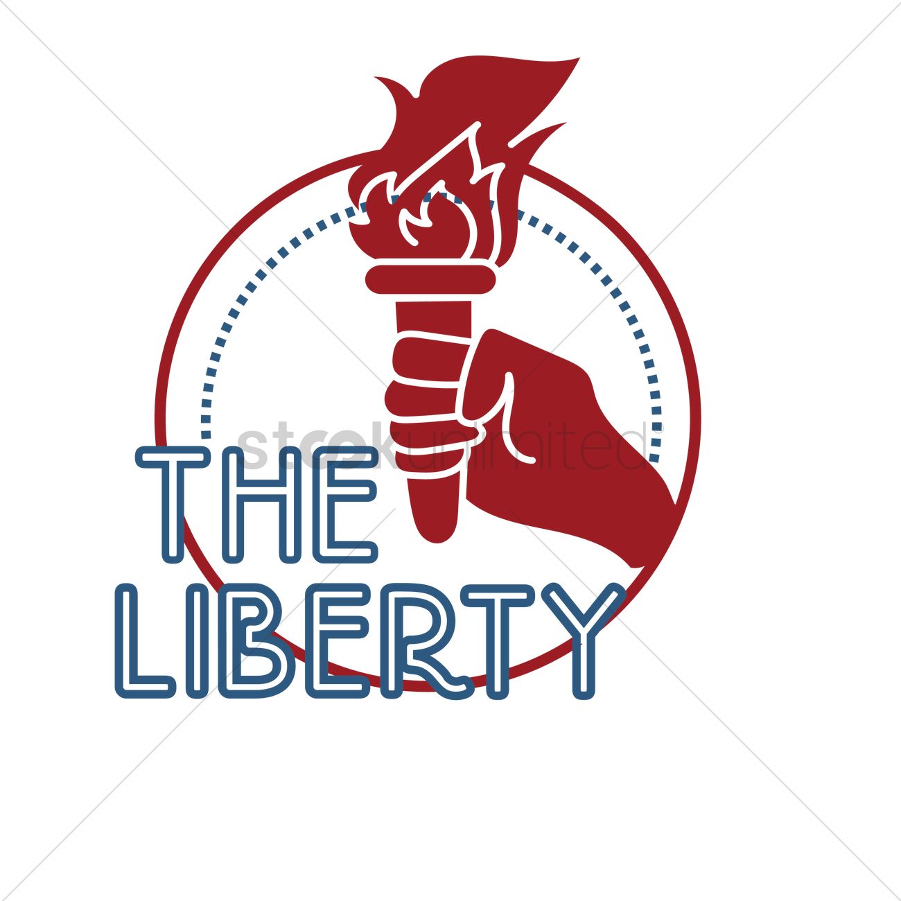 1300x1300 Hand Holding Fire Torch Label Vector Image