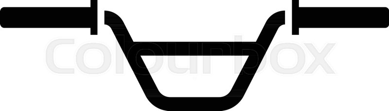 800x229 Outline Beautiful Bicycle Handlebar Stock Vector Colourbox
