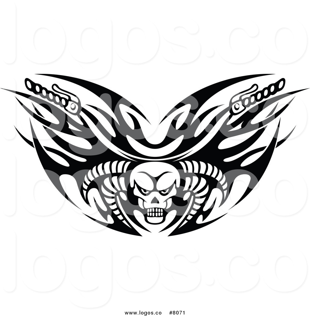 1024x1044 Royalty Free Clip Art Vector Logo Of Black And White Tribal
