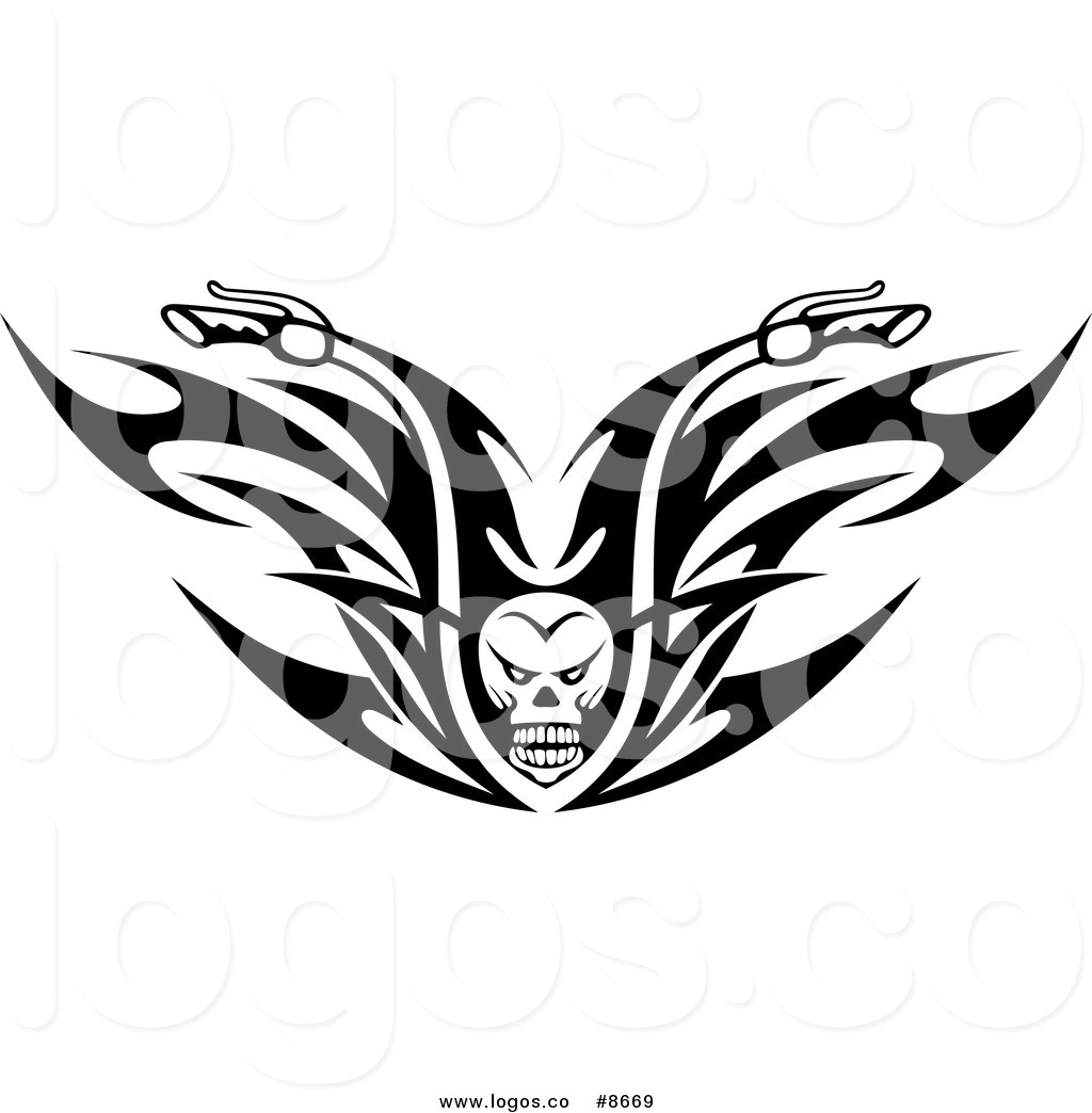 1024x1044 Royalty Free Clip Art Vector Logo Of A Black And White Skull