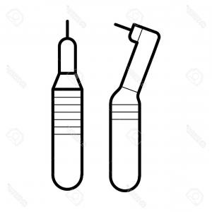 300x300 Dental Drill Icon In Simple Style Isolated Vector Illustration H