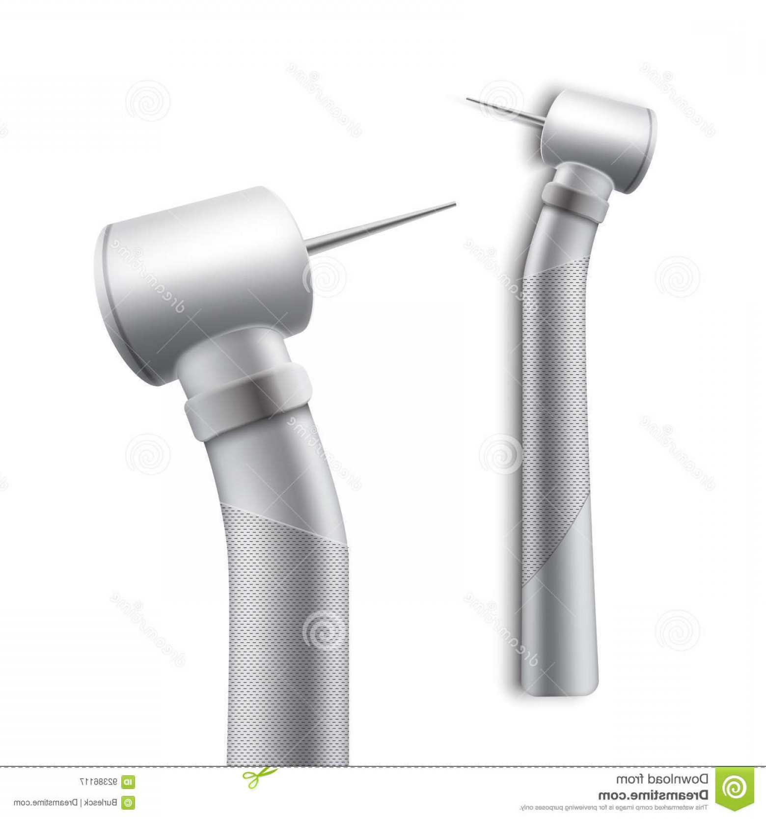 1560x1668 Stock Illustration Stainless Dental Drill Vector Handpiece