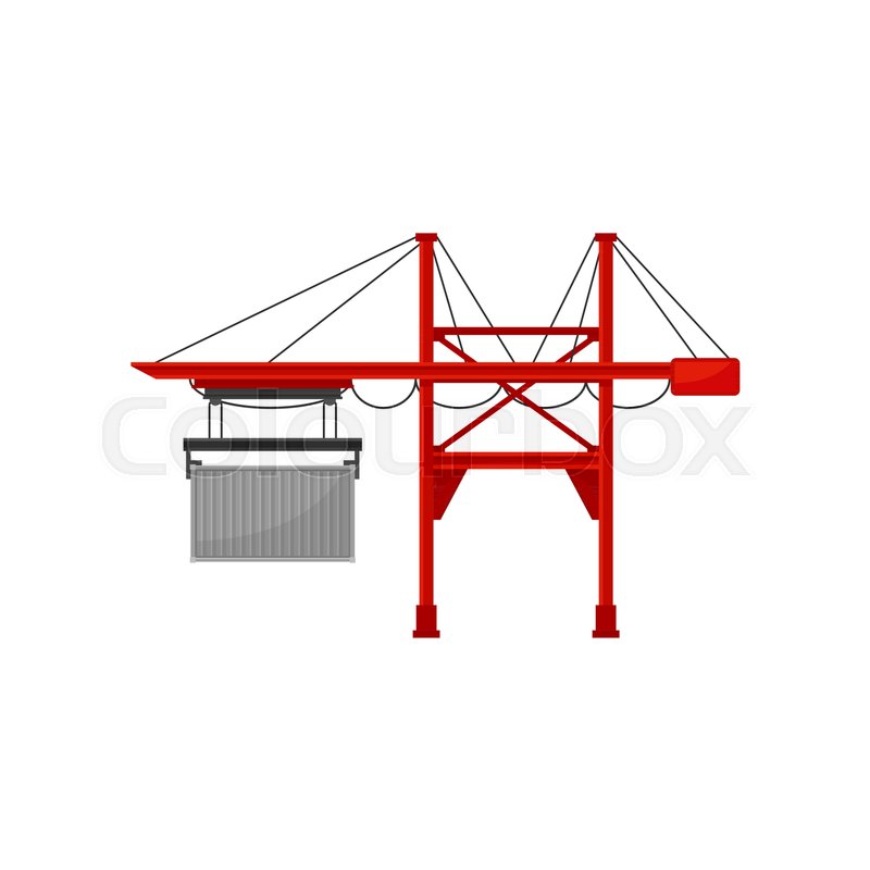 Industrial Port And Cargo Harbor Crane Stock Vector Colourbox 800x800 Industrial Port And Cargo Harbor Crane Stock Vector Colourbox