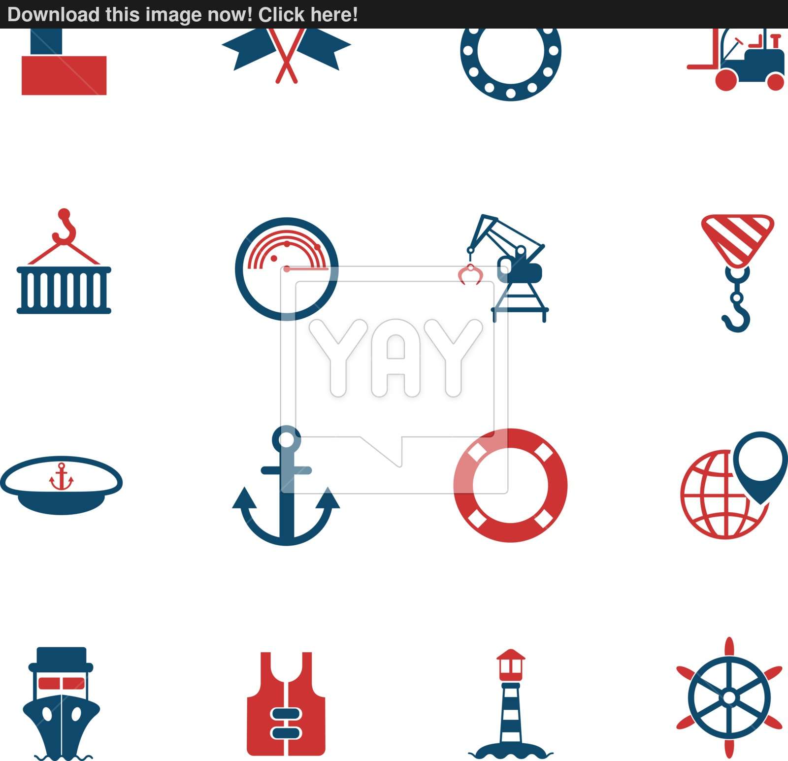 Harbor Icon Set Vector 1600x1545 Harbor Icon Set Vector