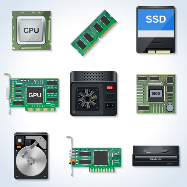 626x626 Computer Hardware Vector Icons Collection Vector Premium Download