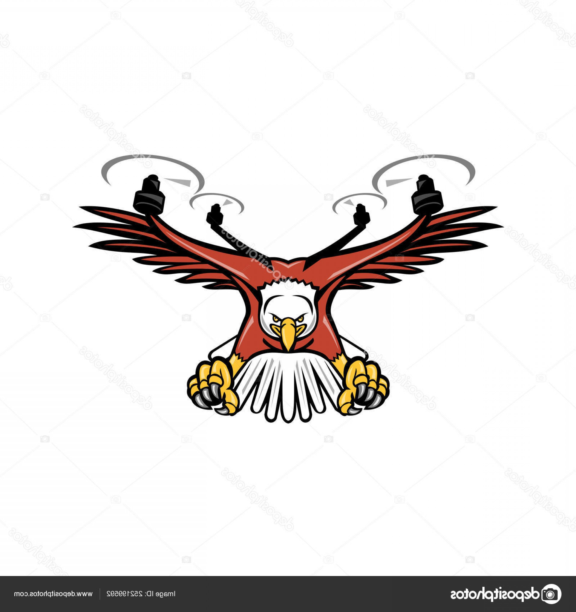 1920x2040 Stock Illustration Half Eagle Half Drone Swooping Savoyuptown