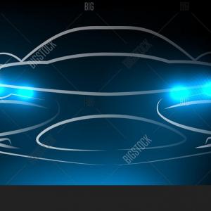 300x300 Silhouette Of Car With Headlights In Darkness Vector Createmepink