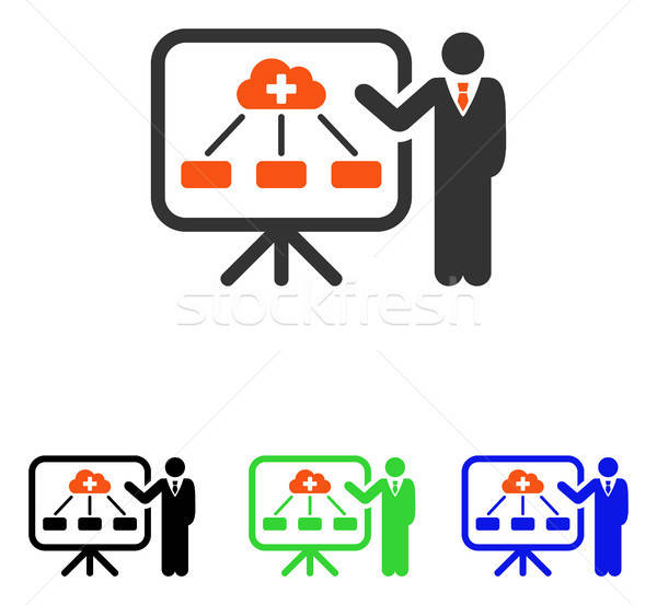 Health Care System Report Flat Vector Icon Vector Illustration 600x553 Health Care System Report Flat Vector Icon Vector Illustration