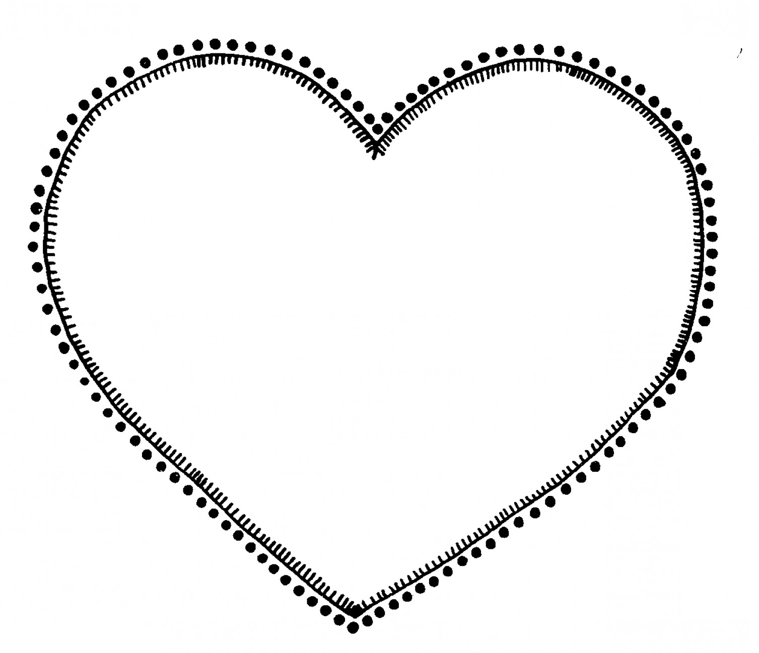 1507x1297 Heart Outline Clipart Black And White Black And White Heart Clip