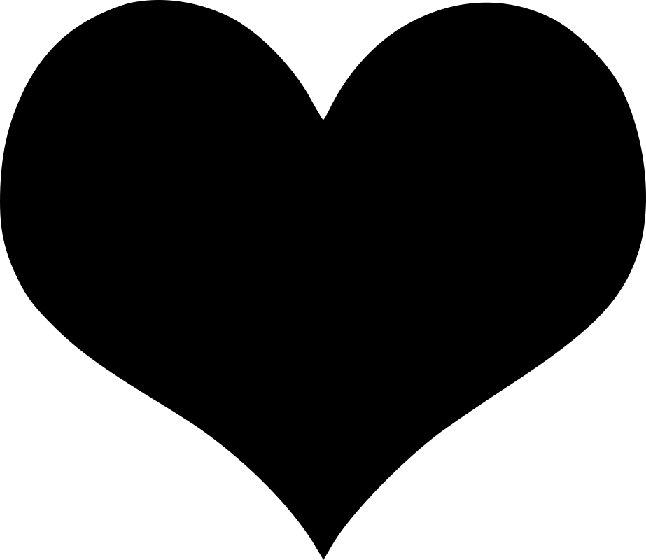 923x800 Heart Black Shape Icon Free Vector Free Download Vector Graphic Art