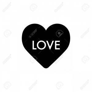 300x300 Photostock Vector Heart Vector Icon Black And White Love