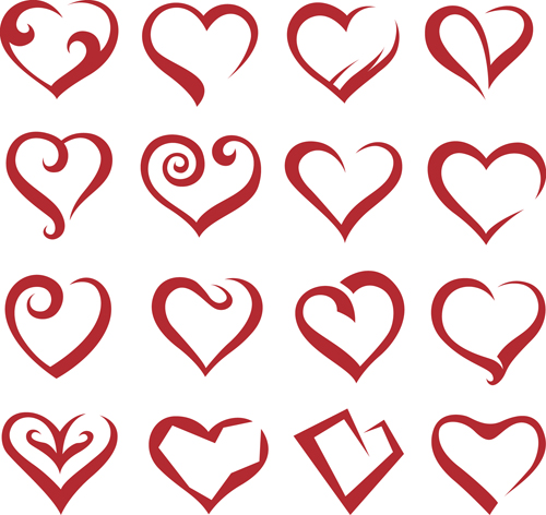 500x472 Different Heart Icons Design Vector Set Free Download