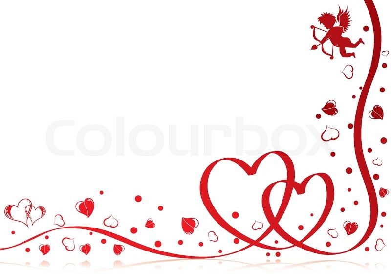800x560 Valentines Day Theme With Heart, Stock Vector Colourbox