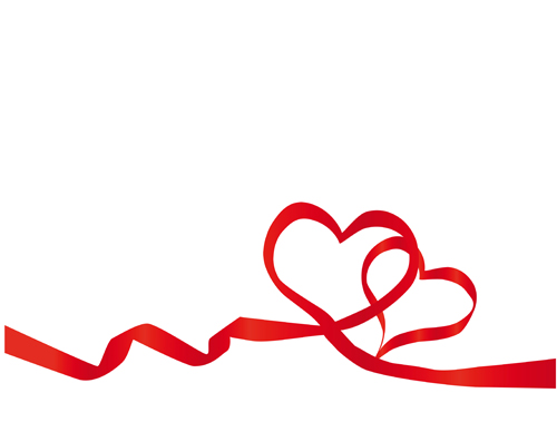 500x388 Creative Heart From Red Ribbon Design Vector Free Download