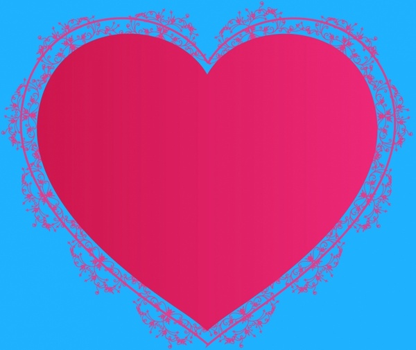 600x505 Heart Shape Frame Free Vector In Adobe Illustrator